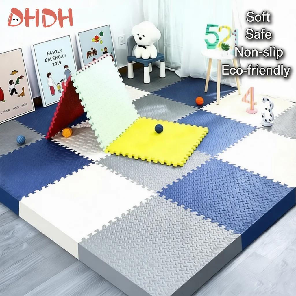 Tapis de jeu pour bébé épais de 2.5cm, carreaux en mousse EVA, Puzzle antidérapant imbriqué, pour ch