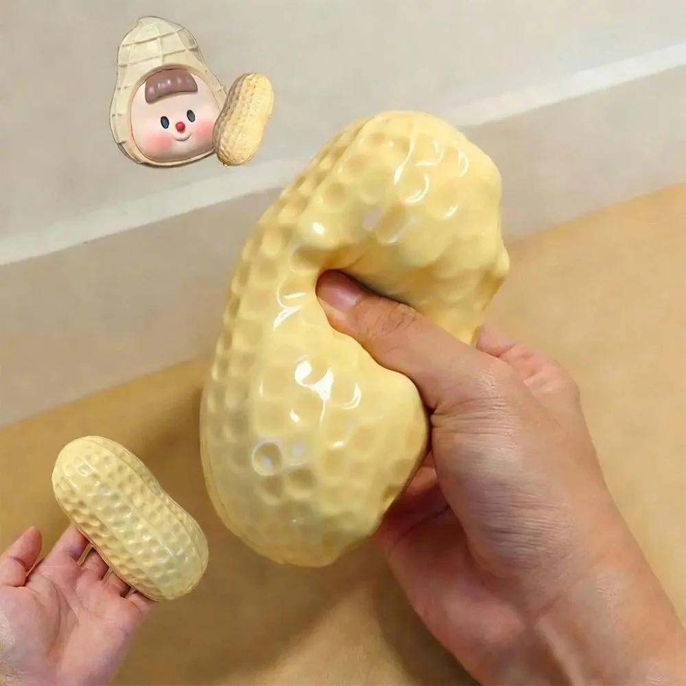 Balle anti-stress cacahuète, jouet à presser croquant, jouet sensoriel doux comme du beurre, jouet f