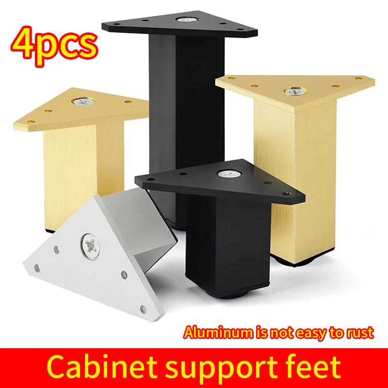 Pieds d'armoire carrés réglables pieds de meubles en aluminium pieds d'armoire pieds de Table basse 