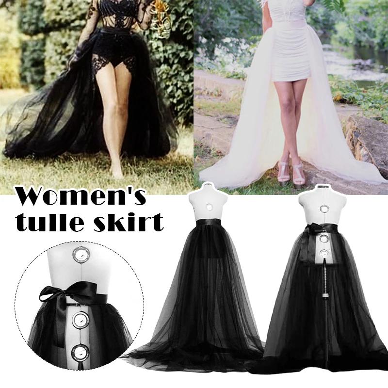 Steampunk Tulle jupe 3 couches Tutu jupes femmes gothique Punk Sexy Lolita Cocktail fête Club cravat