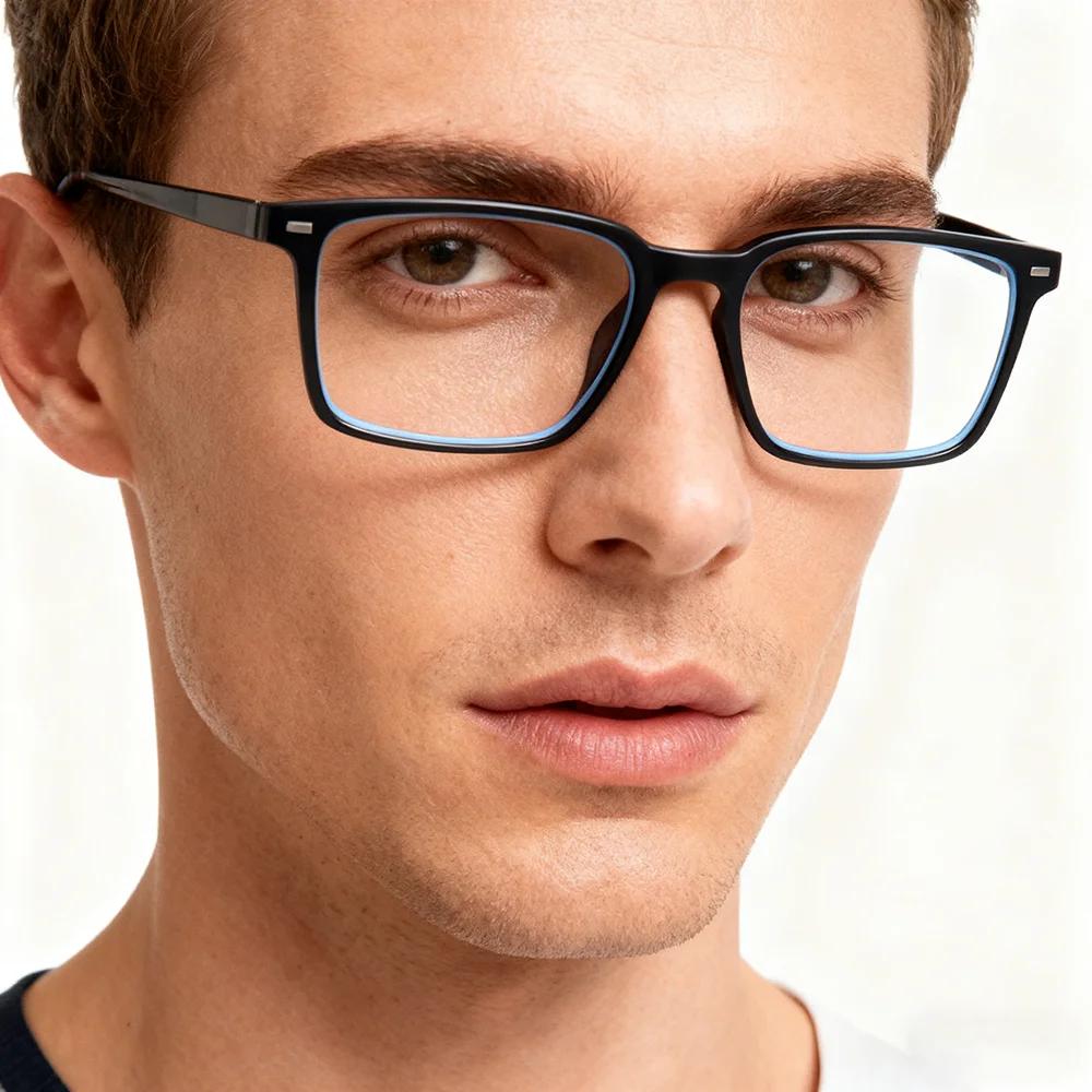 VIVIBEE – lunettes carrées classiques pour hommes, bloquant la lumière bleue, pour jeux sur écran, T