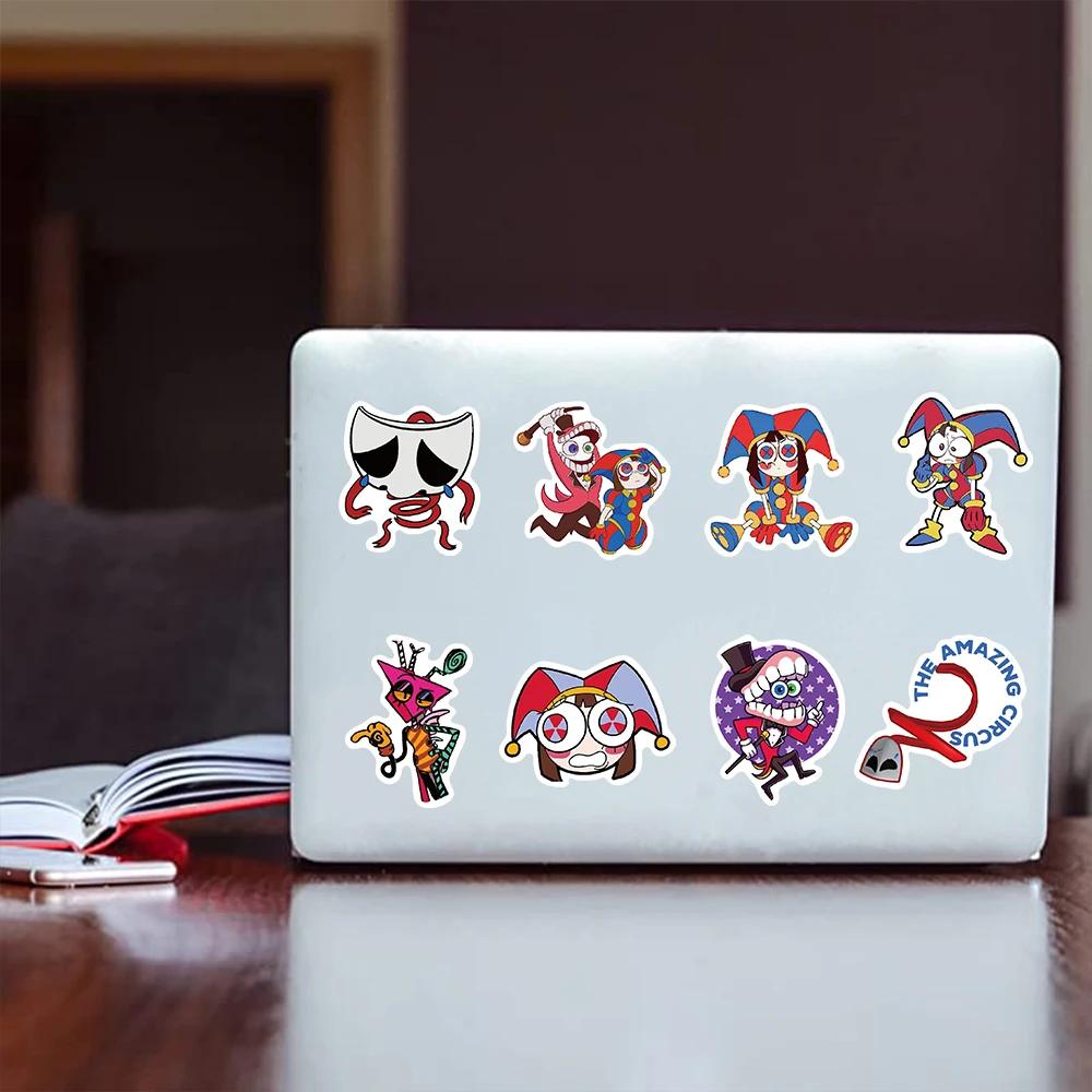 50 pièces mignon l'incroyable cirque numérique autocollants Kawaii dessin animé décalcomanies ordina