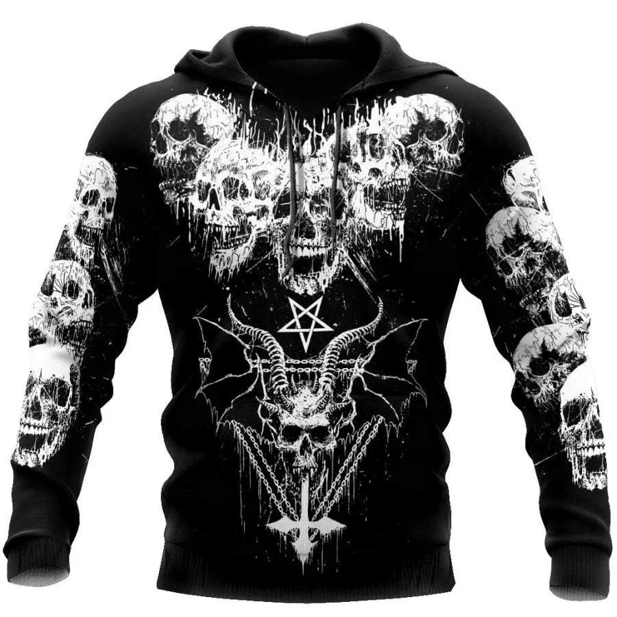 Sweat à capuche Skull Bearing pour hommes, sweat-shirt unisexe, vêtements décontractés respirants, m