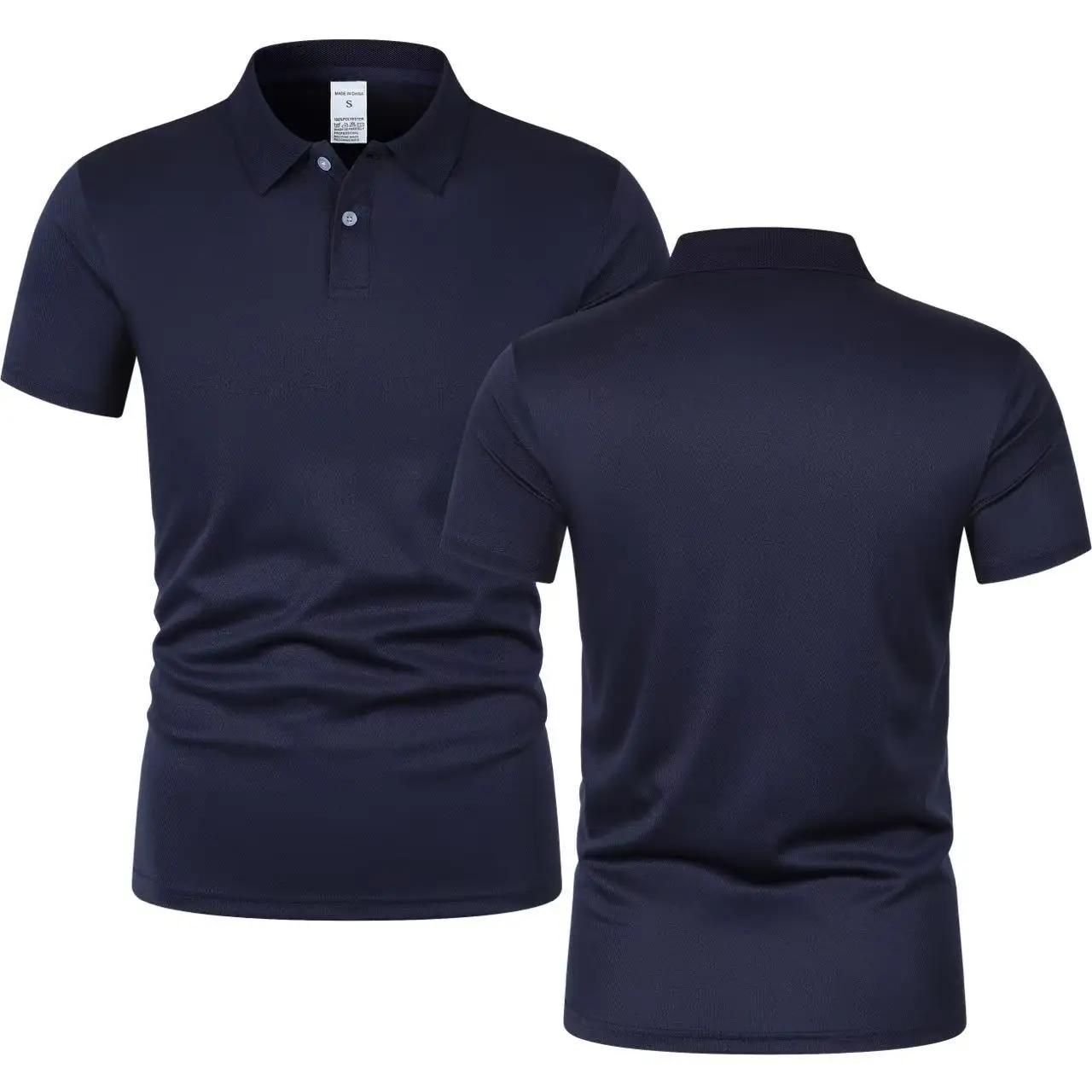 T-shirt à manches courtes et col pour homme, Polo décontracté, couleur unie, tendance, respirant, am