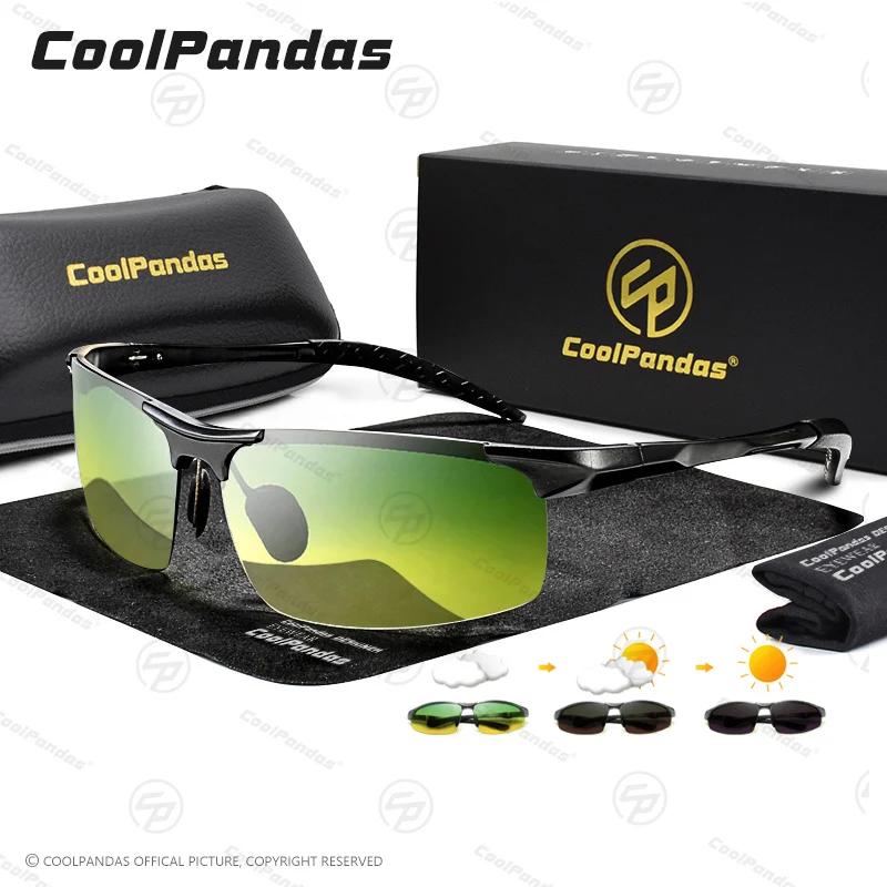 CoolPandas lunettes de soleil hommes photochromiques polarisées conduite Anti-éblouissement caméléon