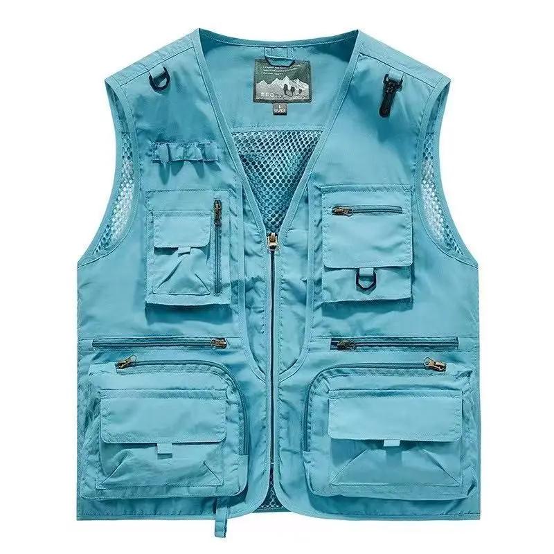 Nouvelle mode – Gilet respirant en maille pour homme, idéal pour la pêche, la photographie et les ac