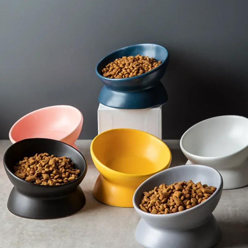 Bols surélevés pour chat petit chien 15 °   Plat d'alimentation alimentaire surélevé incliné, suppor