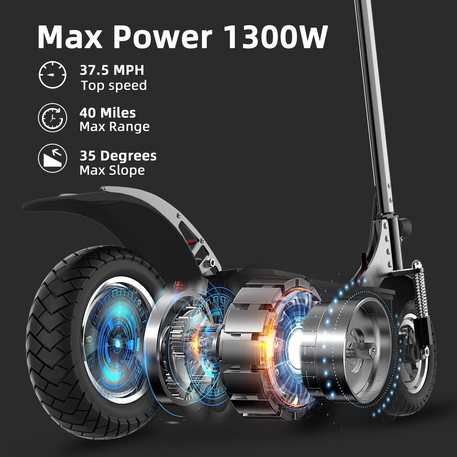 Trottinette Électrique Pliable à 2 Roues pour Adulte, Batterie Rechargeable de 20Ah, Longue Autonomi