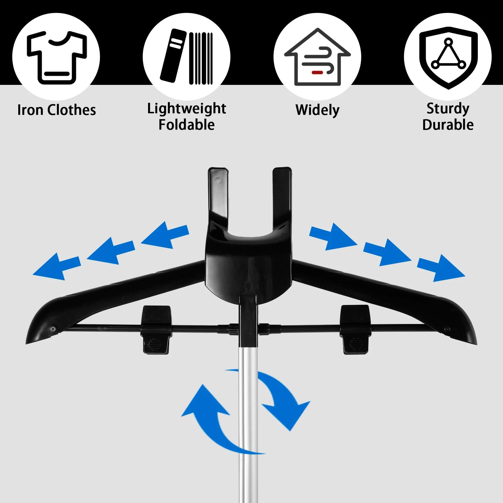 Support de vapeur télescopique pour vêtements, support de vapeur réglable en hauteur, cintre pliable