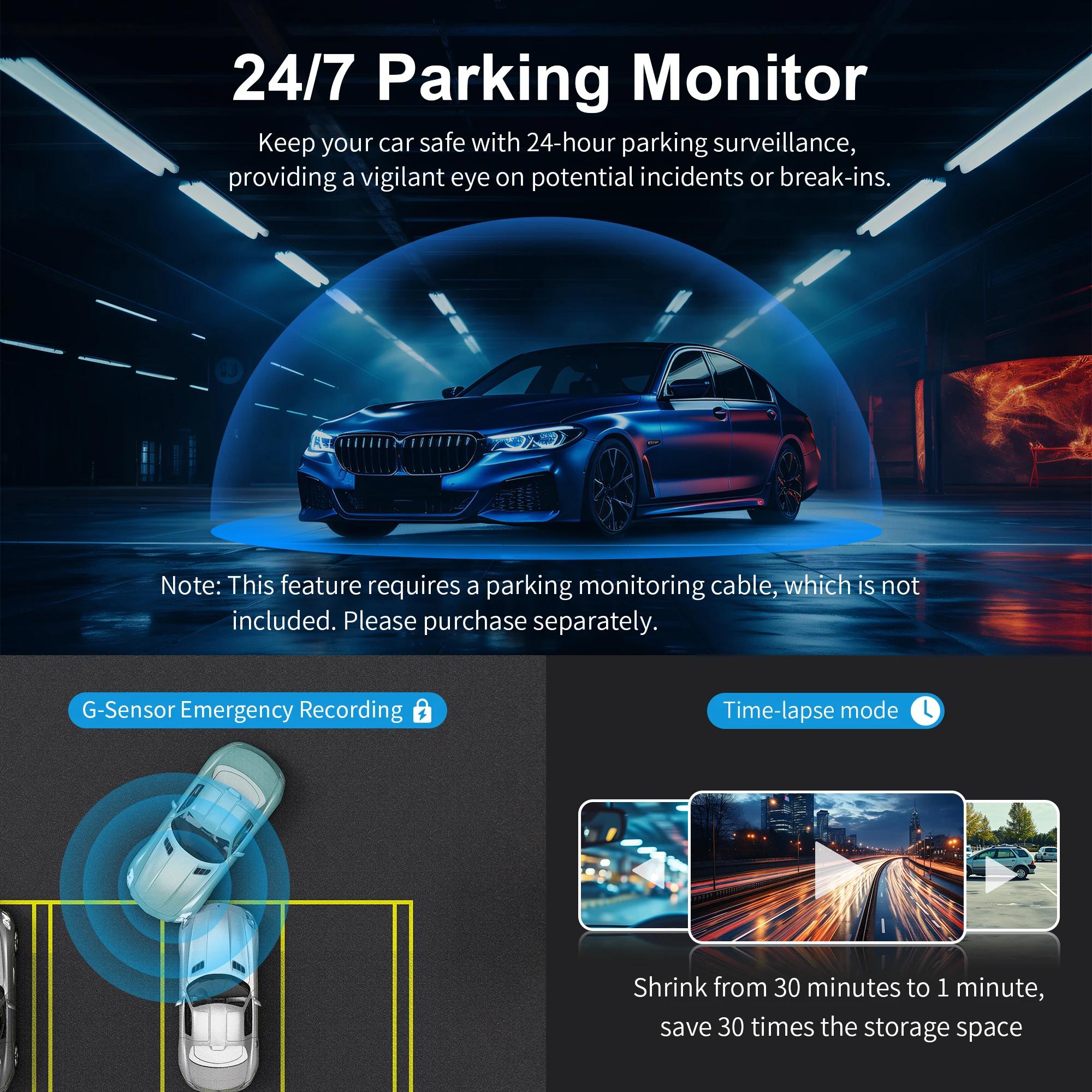 1440P KAWA voiture DVR D6 Dash Cam 2K enregistreur vidéo WiFi/application/commande vocale caméra de 