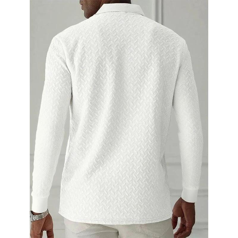 Hommes à manches longues Polo de haute qualité hommes vêtements bureau Polos T-shirt affaires Polosh