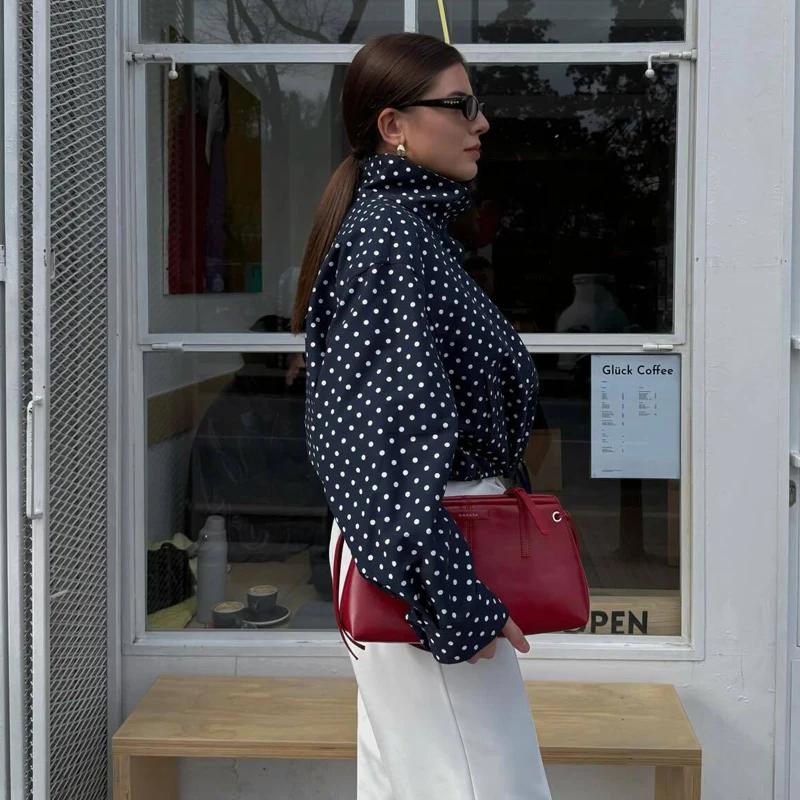 MUJER à pois Bomber vestes pour femmes surdimensionné Demi-saison veste pour femmes mode hiver mante
