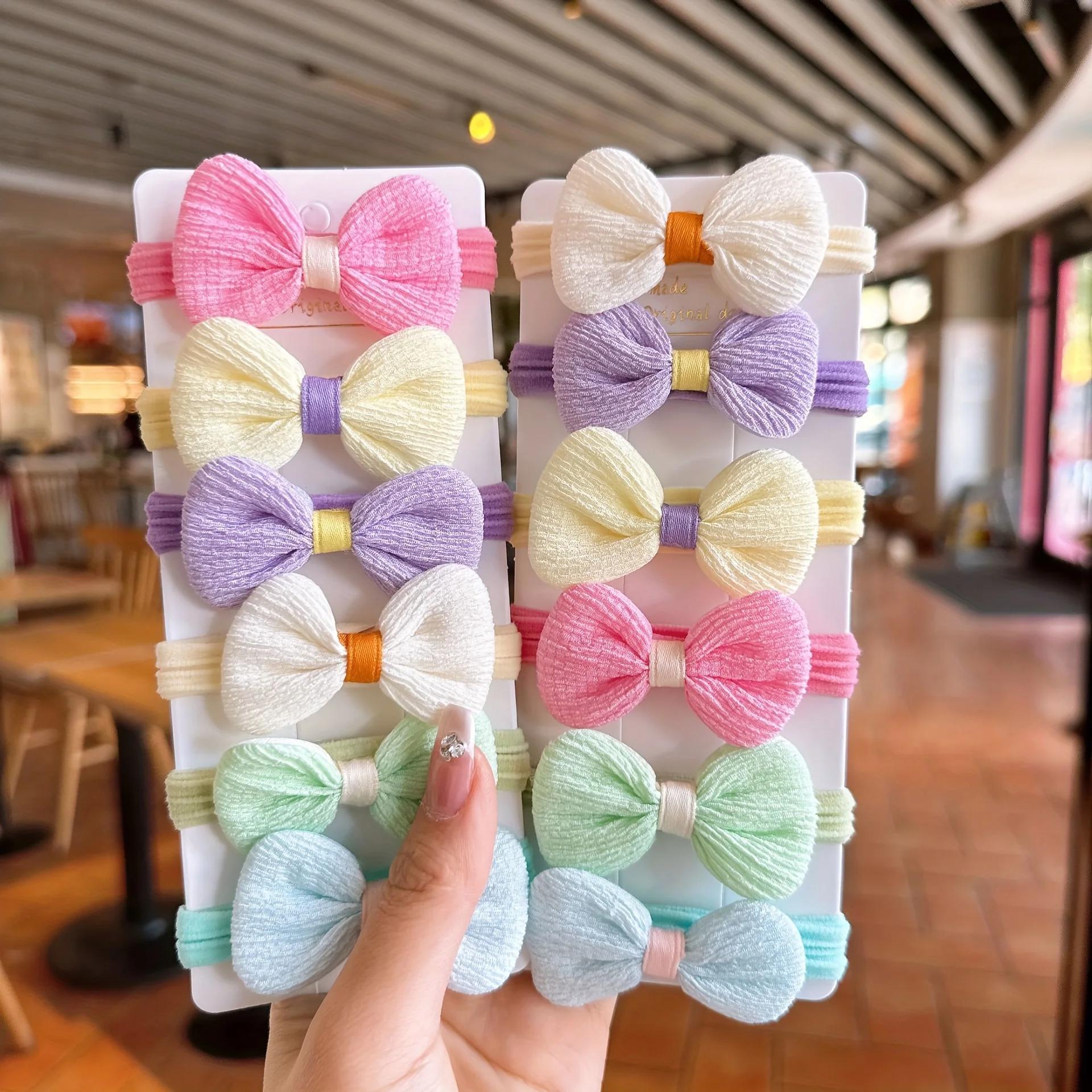 12 pièces nouveau coupe cheveux cravates princesse douce fleur arc filles femmes élastiques bandes d