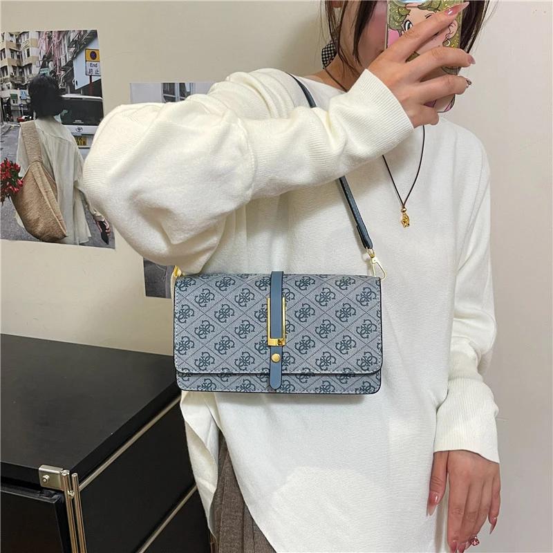 Sac à bandoulière en cuir de luxe pour femme, design classique haut de gamme, tendance parisienne, s