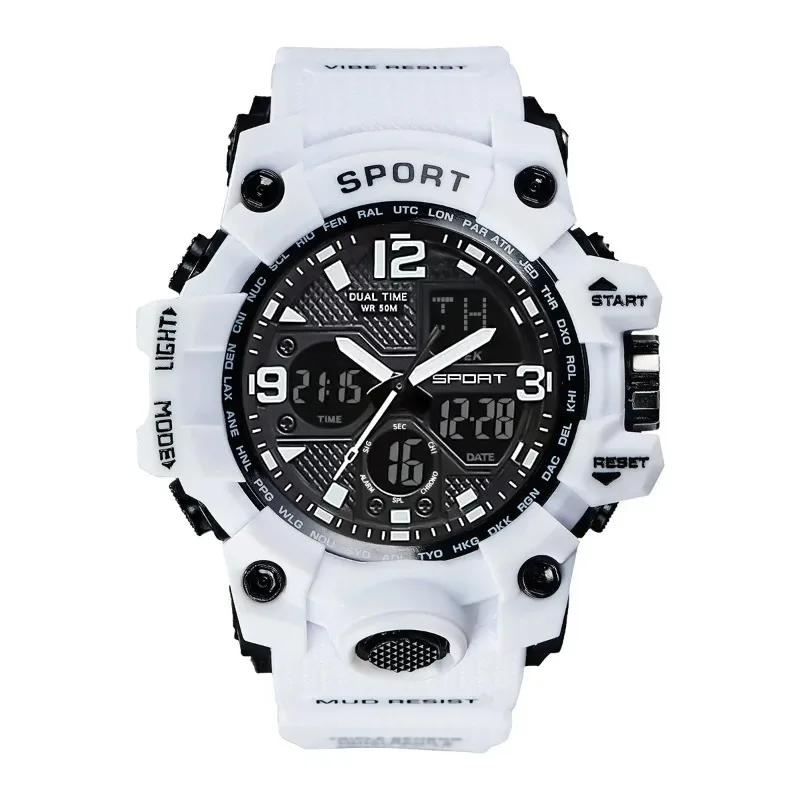Achats chauds hommes adolescents lycéen mode tendance noir technologie sport lueur montre électroniq