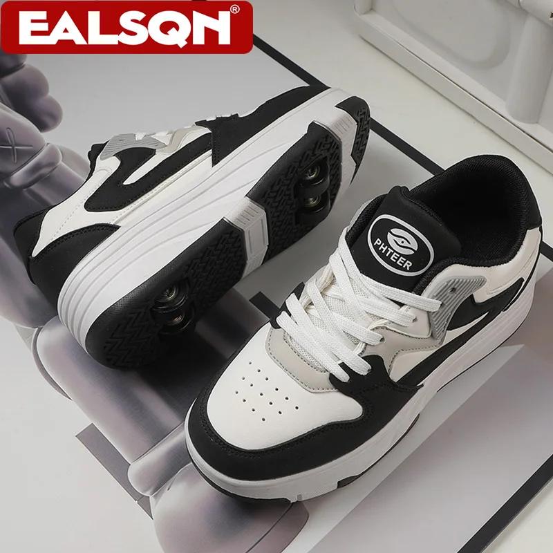 Chaussures de roller d'extérieur pour enfants, à quatre roues amovibles, multifonctionnelles, pour a