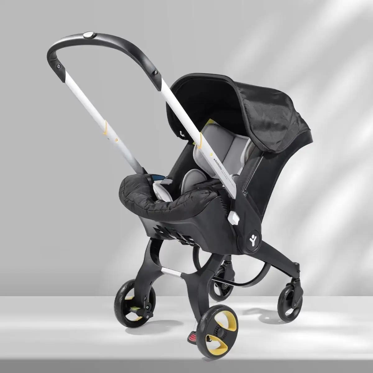 Poussette bébé, siège auto, landau léger pour nouveau-né, bidirectionnel, pliable facilement, 3 en 1