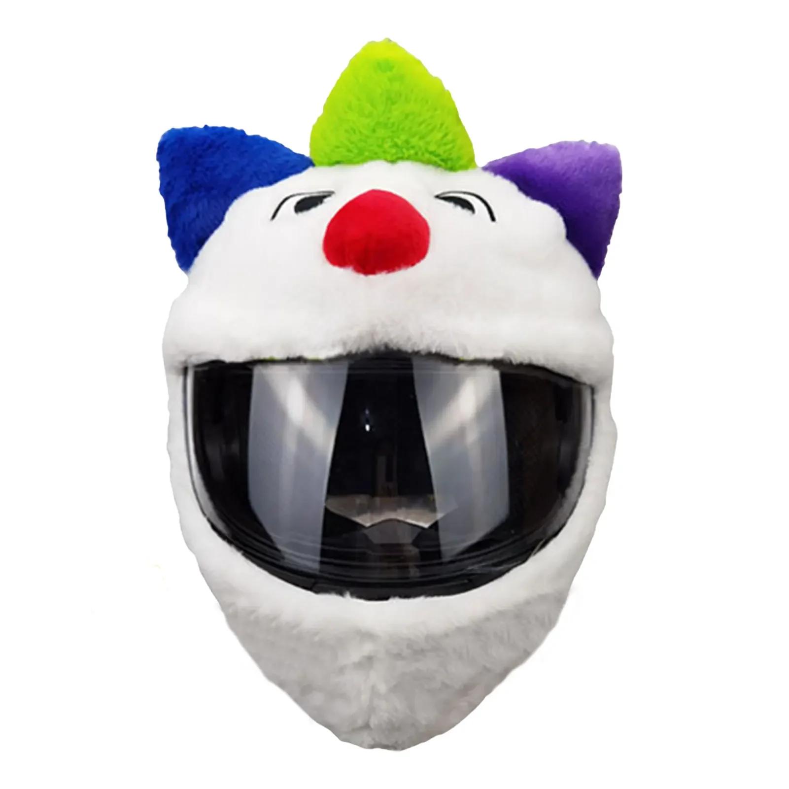 Housses de casque de moto, couverture de protection complète, en peluche, dessins animés amusants, p