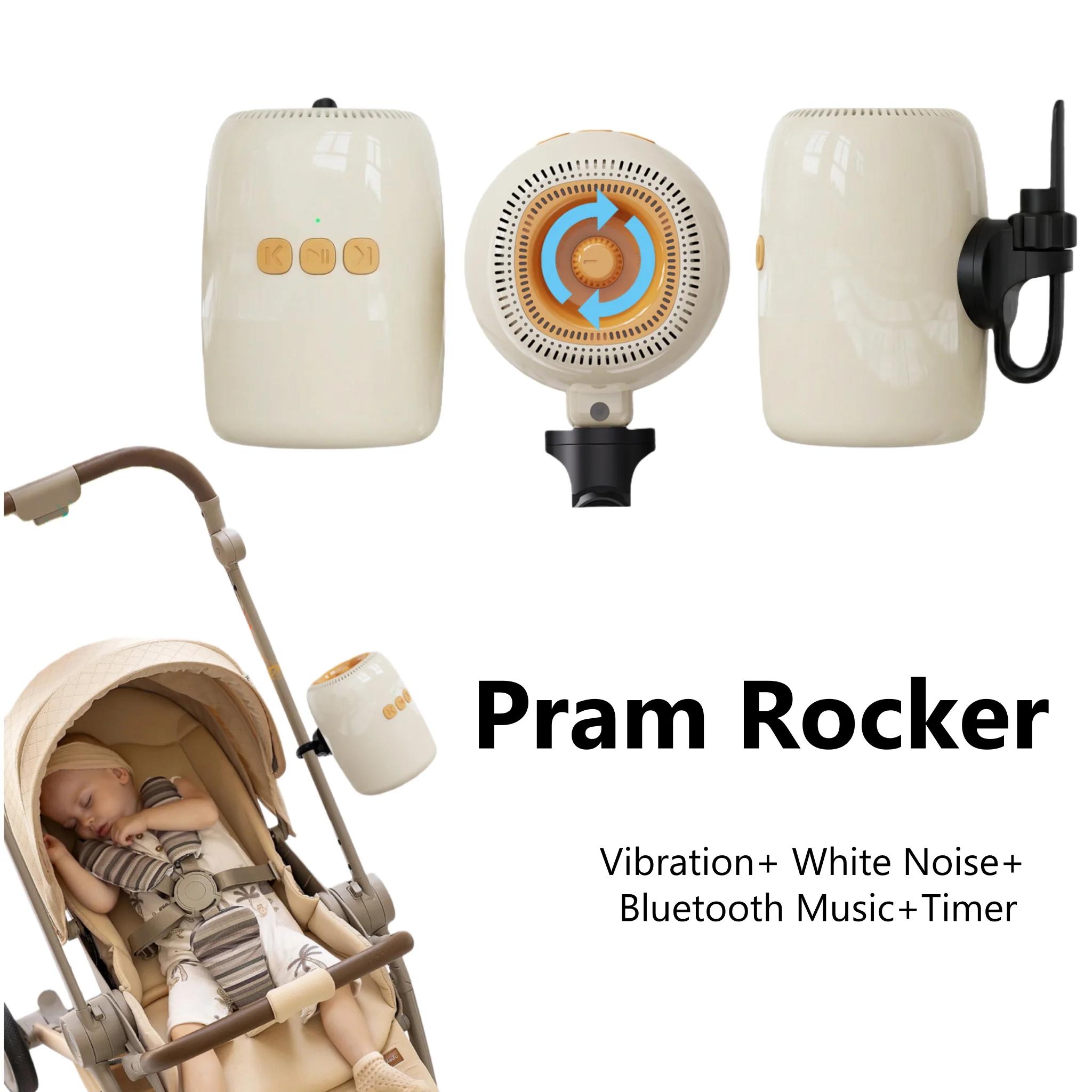 Poussette bébé mains libres, balançoire automatique, dispositif de vibration avec sons apaisants, co