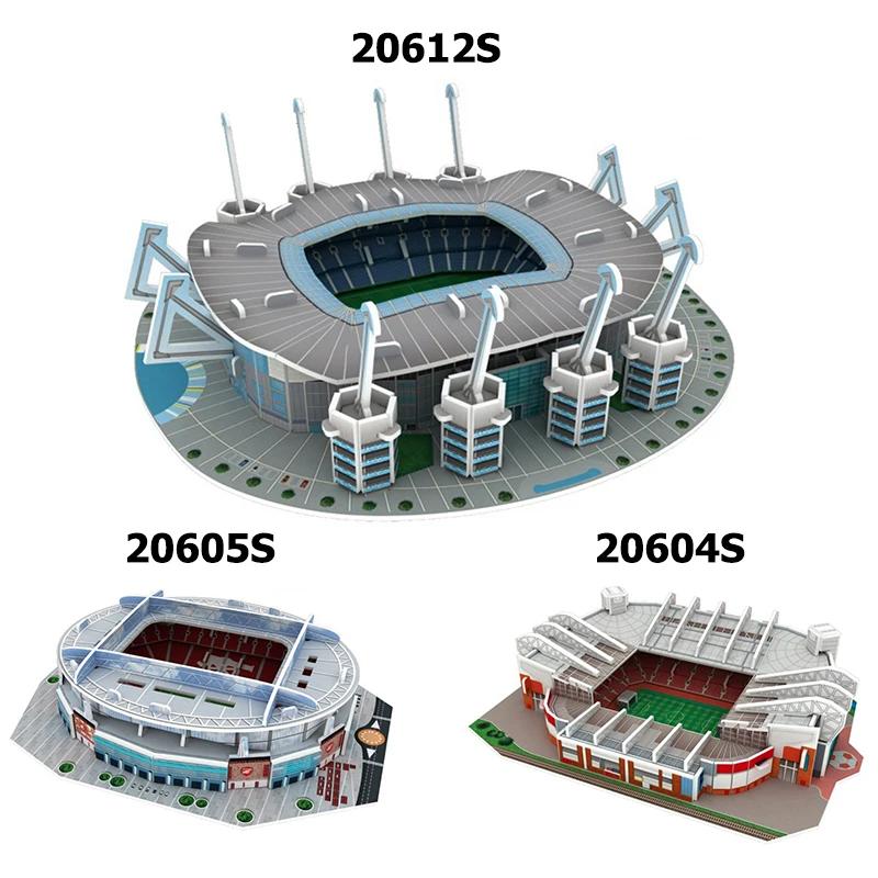 Terrain de Football Miniature en 3D, Puzzle à Faire Soi-Même, Modèles de Stades de renommée Mondiale