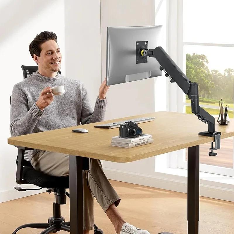 Nouveau support de moniteur d'ordinateur à bras simple/double pour disposition horizontale verticale