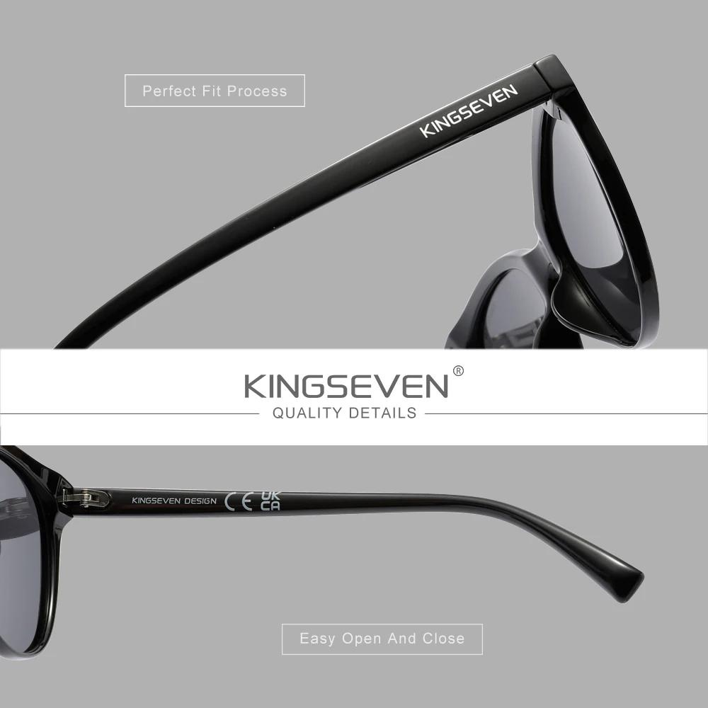 KINGSEVEN Nouvelles Lunettes de Soleil de Luxe pour Femmes, Protection UV400 Polarisée, Style Tendan