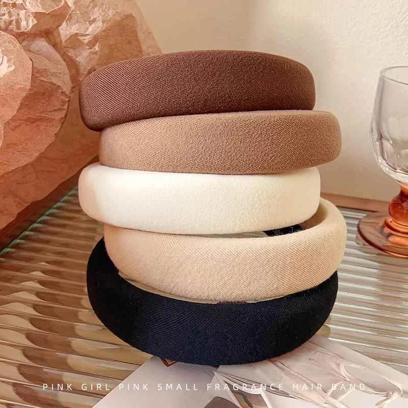 1/2/3/5 pièces bandeau éponge de couleur unie sauvage pour les femmes mode fille lavage visage large