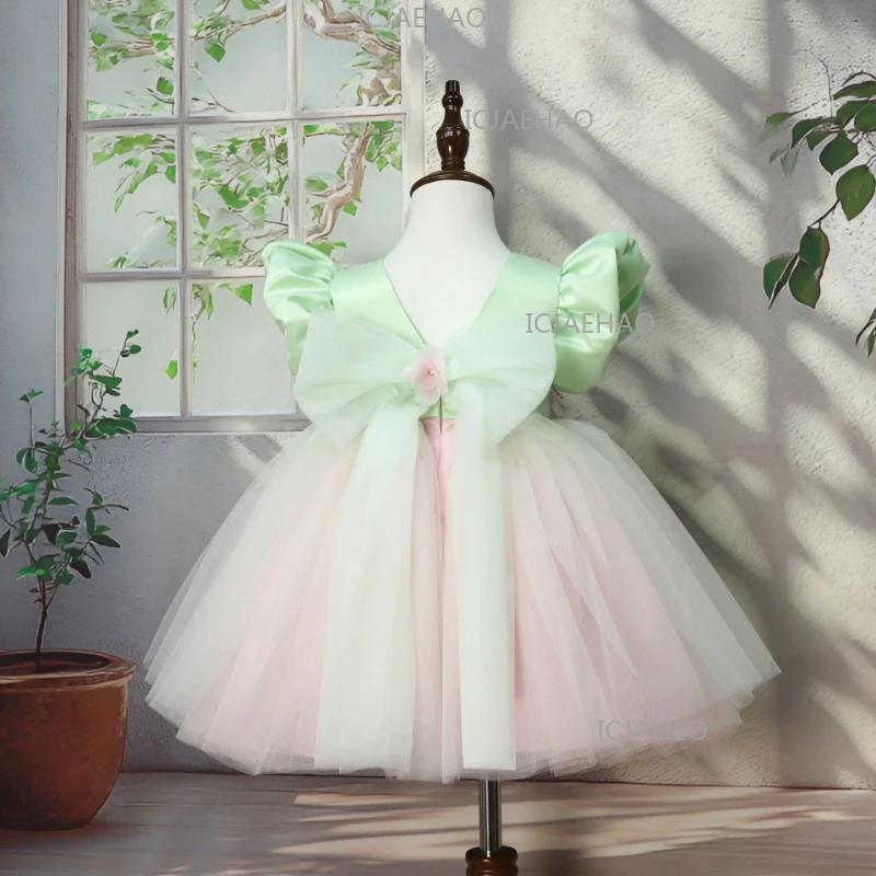Robe de Princesse Lolita 2026 pour Enfants, Tenue de Cérémonie et de Fête, Robe de Bal avec Applique