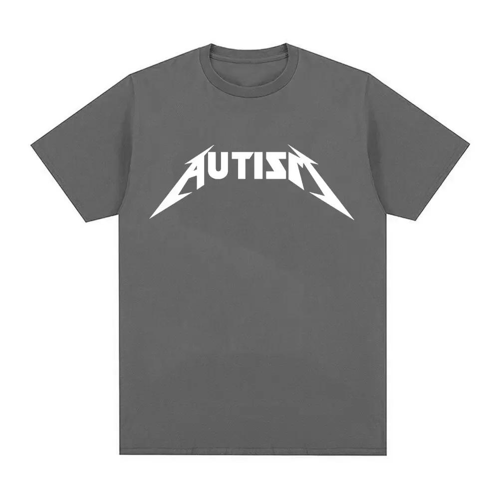 Autisme métal Rock Meme T-shirt hommes femmes mode Hip Hop manches courtes surdimensionné T-shirts é