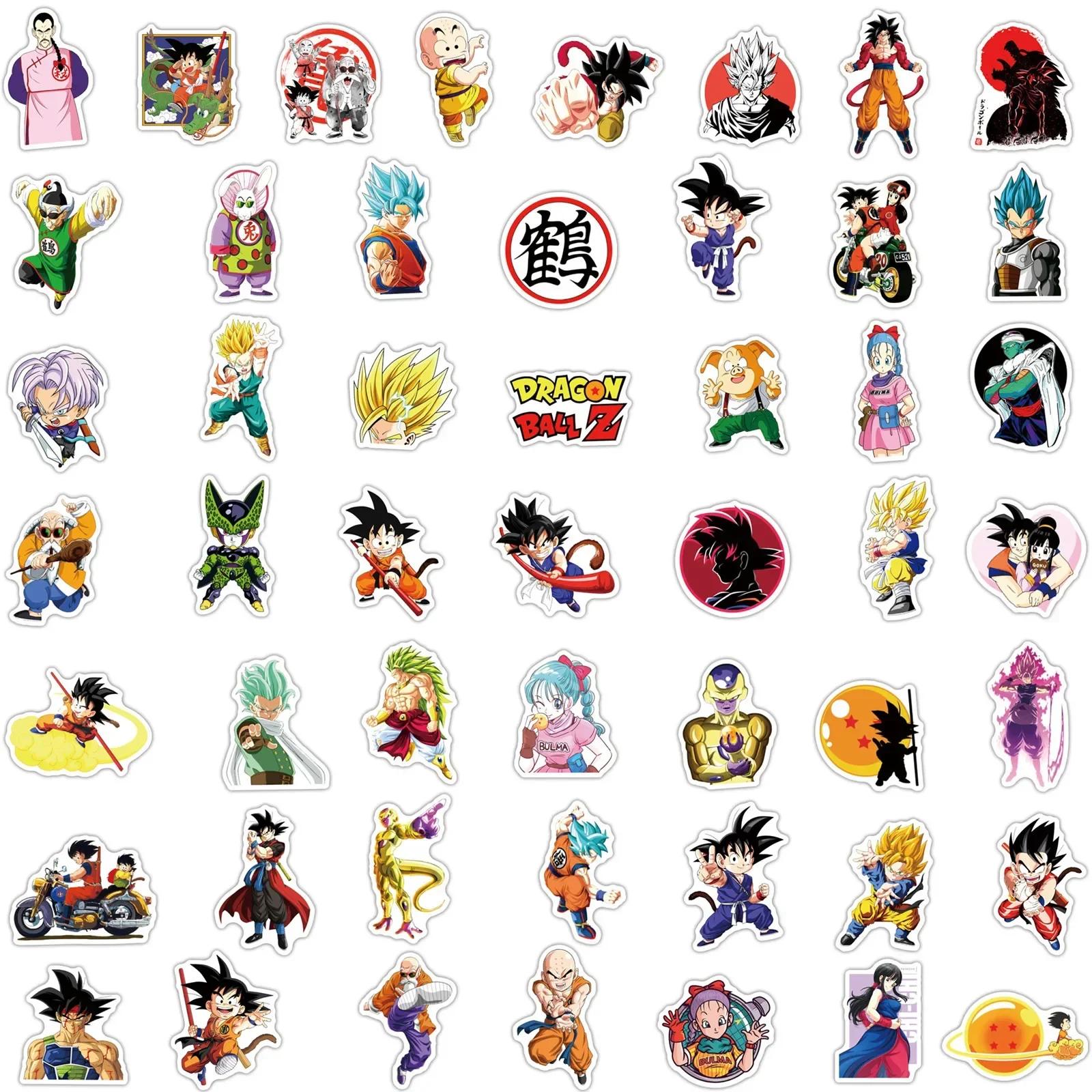 50/100/200 pièces Anime Dragon Ball autocollants pour enfants Graffiti Skateboard ordinateur portabl
