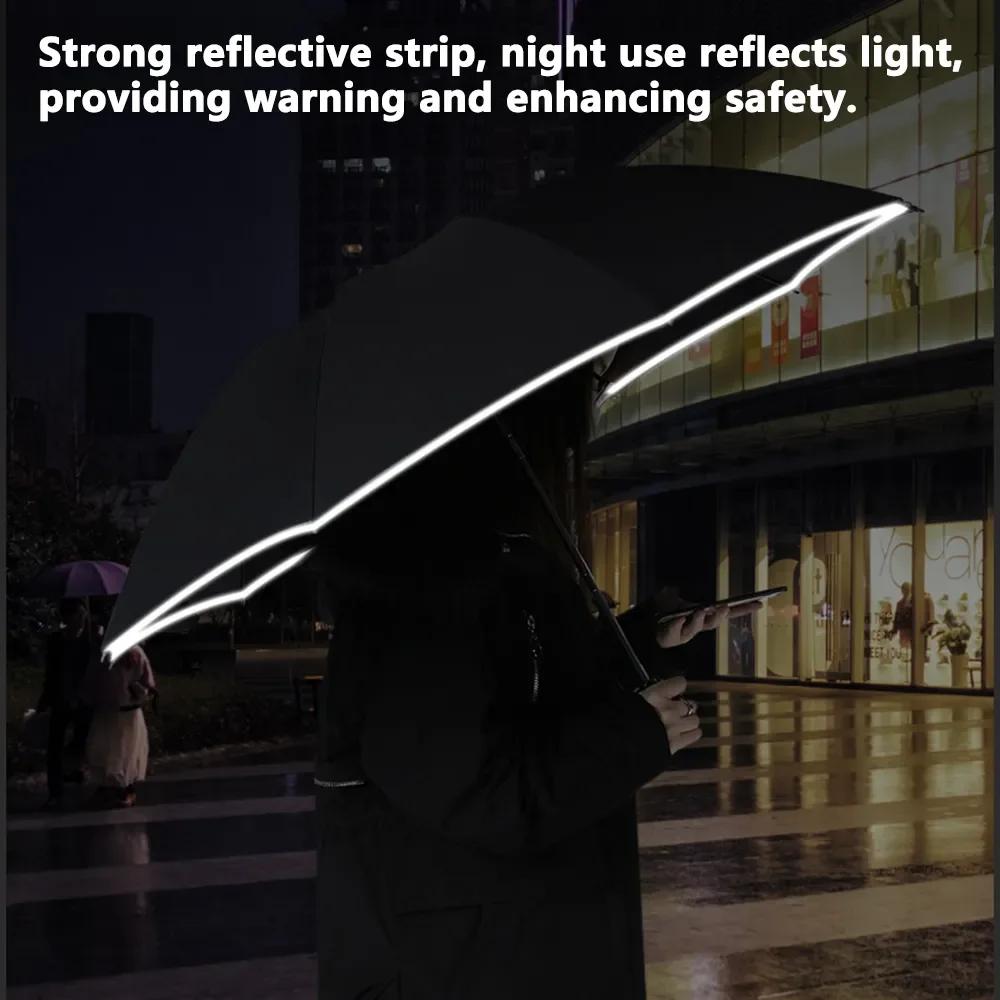 Parapluie pliant entièrement automatique étanche, protection solaire, lampe de poche LED, UV, paraso
