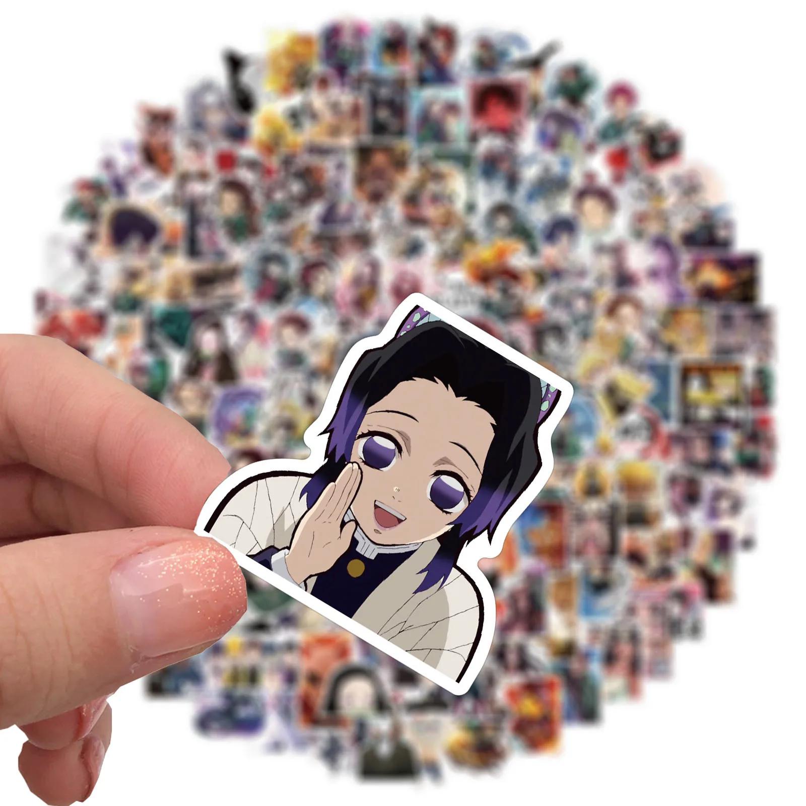 100/200 pièces dessin animé démon Slayer autocollants pour ordinateur portable valise Skateboard gui
