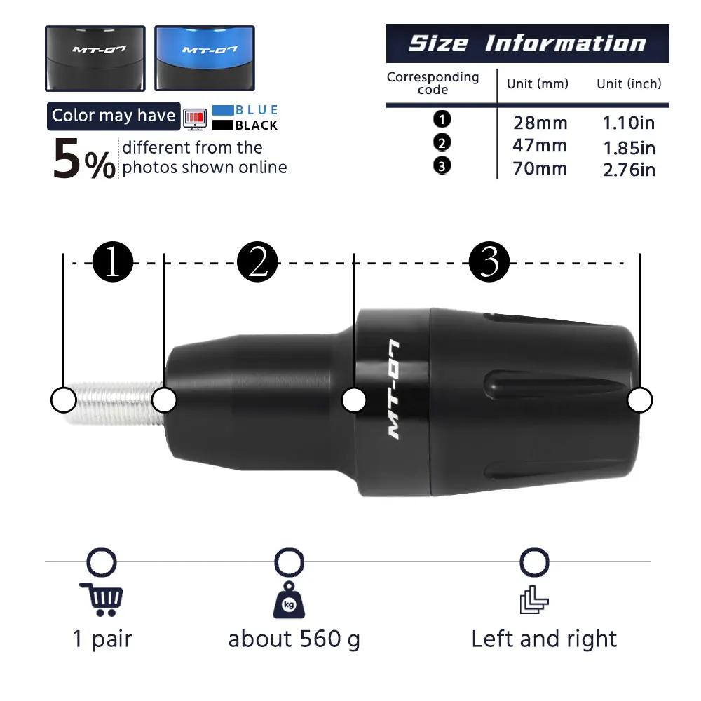 Protecteur de cadre coulissant pour YAMAHA MT07 2014 – 2025 FZ07 Tracer 700/GT 7, accessoires de mot