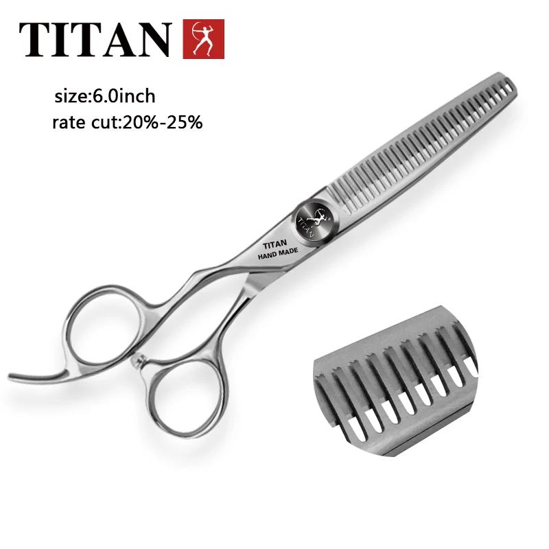 TITAN professionnel barbier coupe poignée gauche ciseaux cheveux ciseaux amincissement coiffure coup
