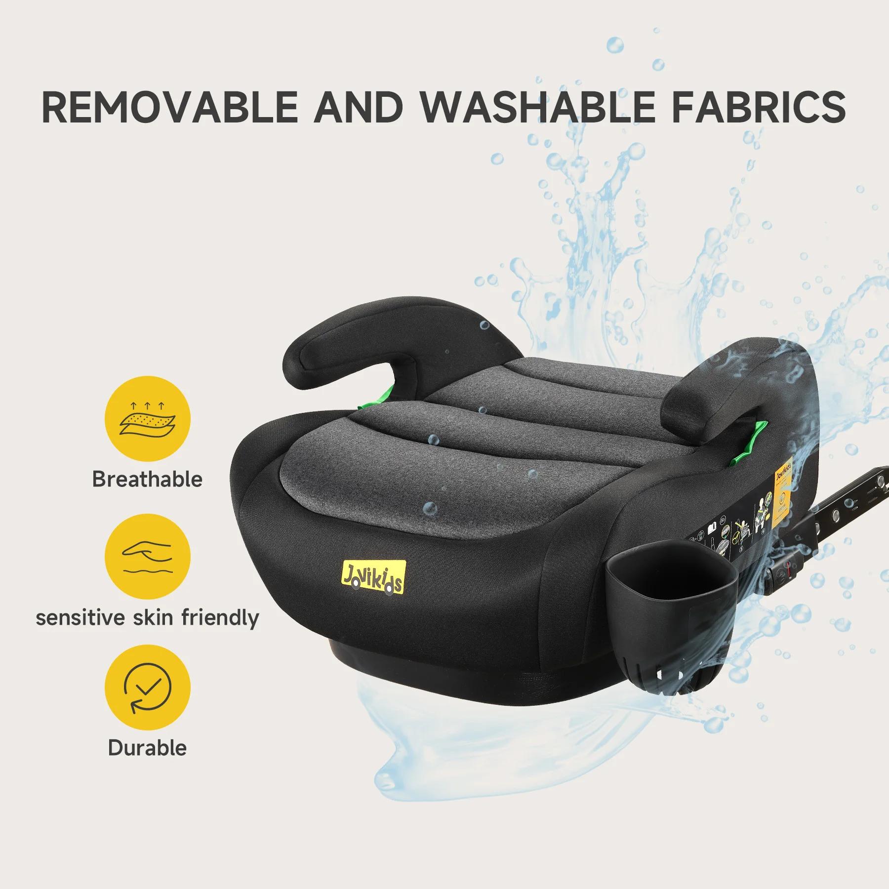 Siège rehausseur portable Jovikids OHHO+ pour enfants de 125 à 150 cm avec porte-gobelet, siège auto