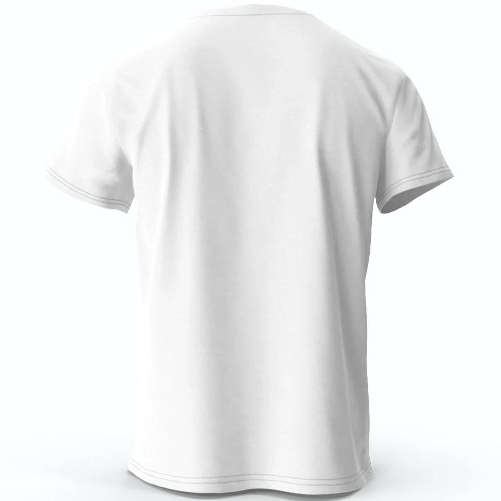 T-Shirt d'été 100% coton imprimé pour hommes, T-Shirt à manches courtes à col rond doux et respirant