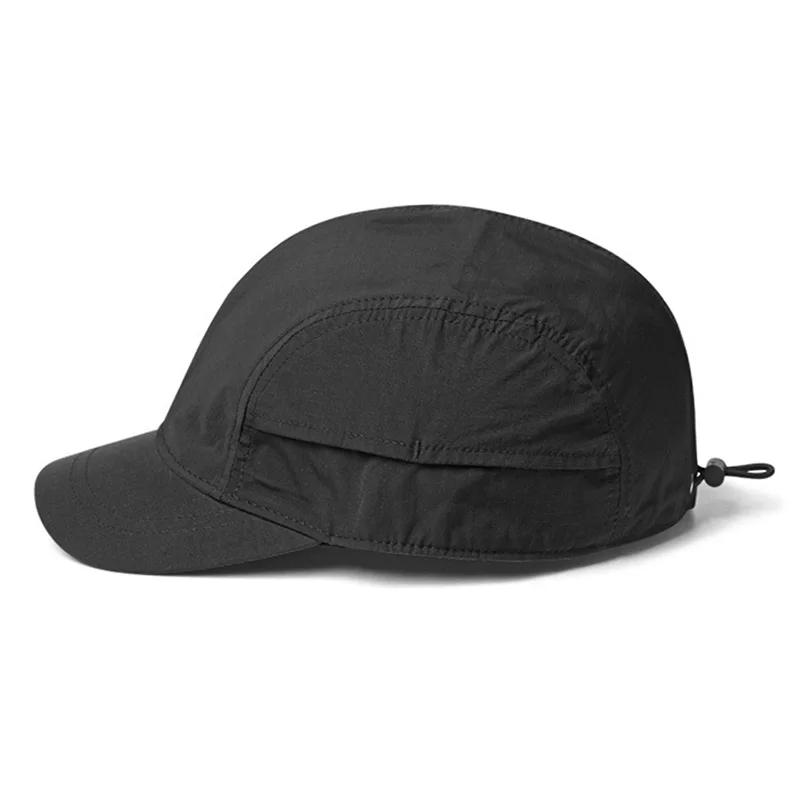 Casquette de baseball à bords courts de couleur unie, légère, en polyester à séchage rapide, fermetu