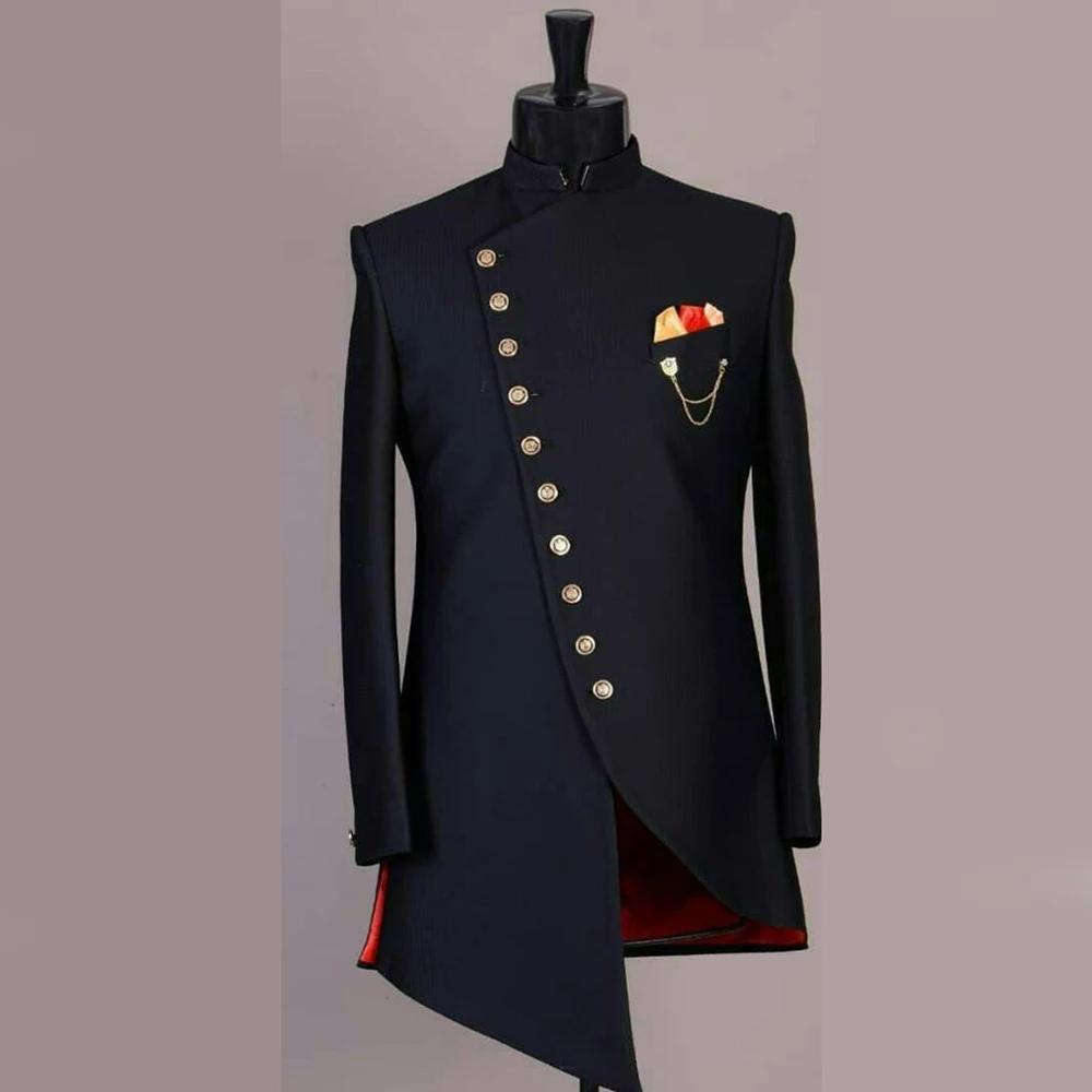 Costume Africain à Simple Boutonnage pour Homme, Veste à Revers, Blazer Personnalisé Solide, Coupe C