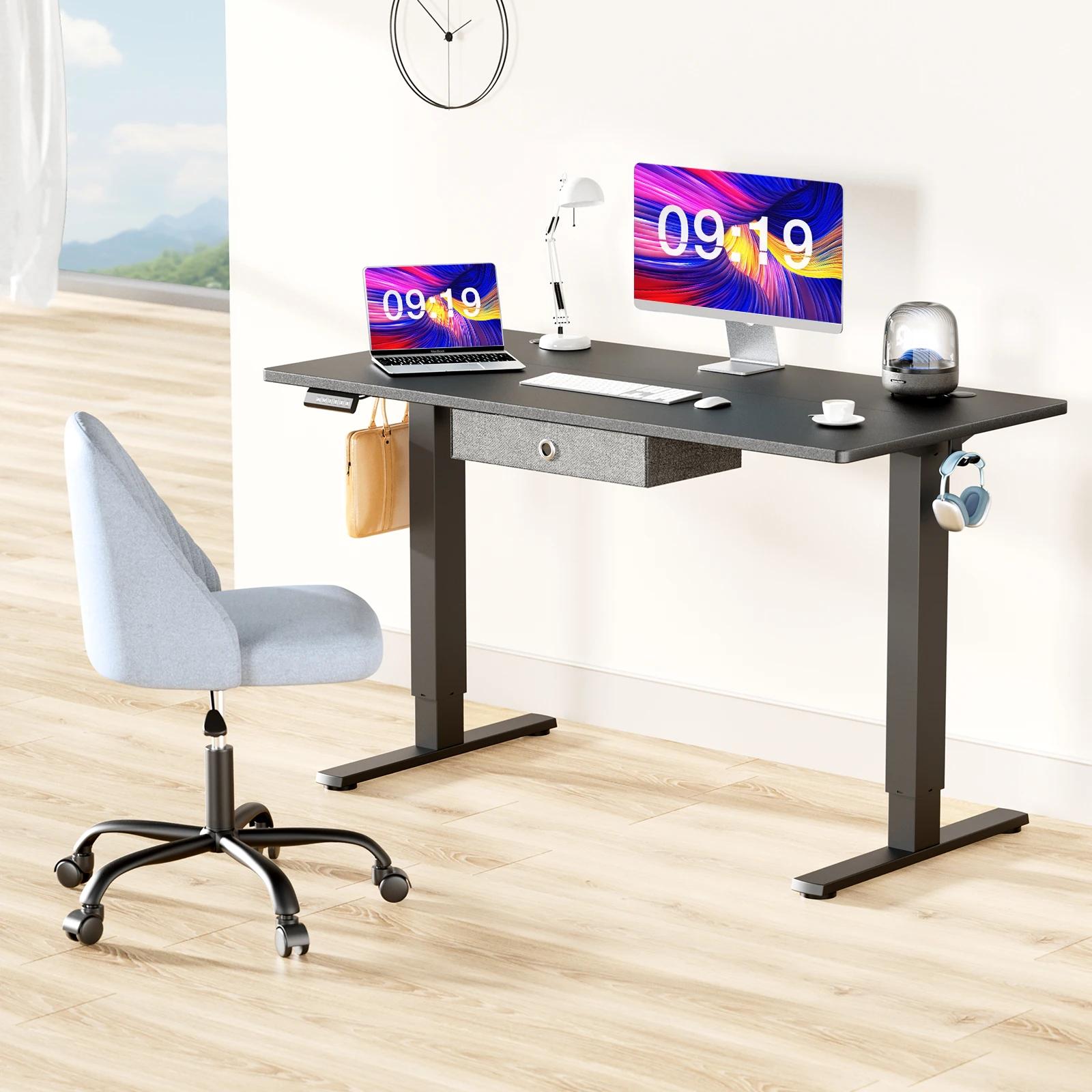 JIan-Bureau sur pied électrique, table de travail ergonomique, bureau d'ordinateur réglable, poste d