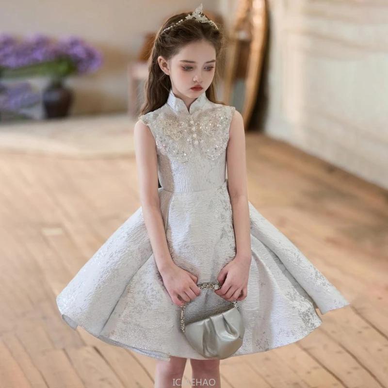 Robe de cérémonie pour enfants 2026, style princesse courte, tenue d'été pour enfants, idéale pour c
