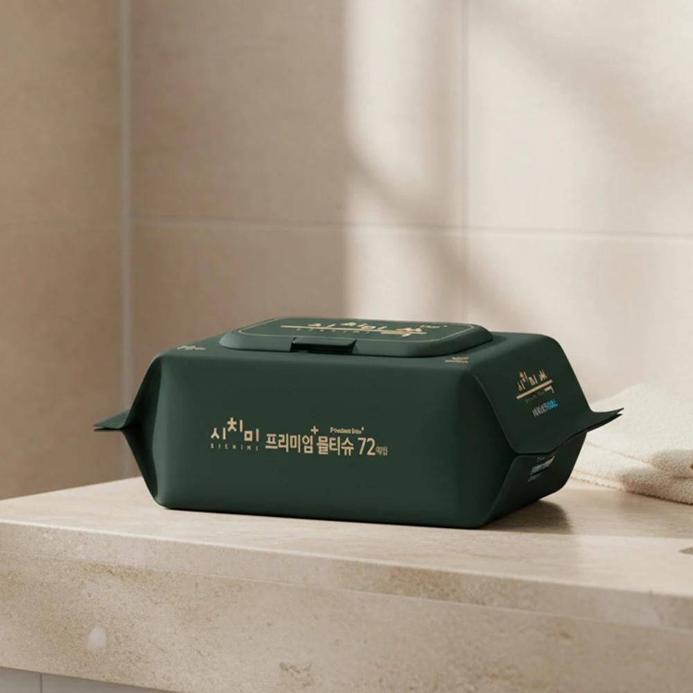Sichimi Green Wet Baby Wipes premium gaufrage EWG casquette de qualité tout vert 72 paquets 10 paque