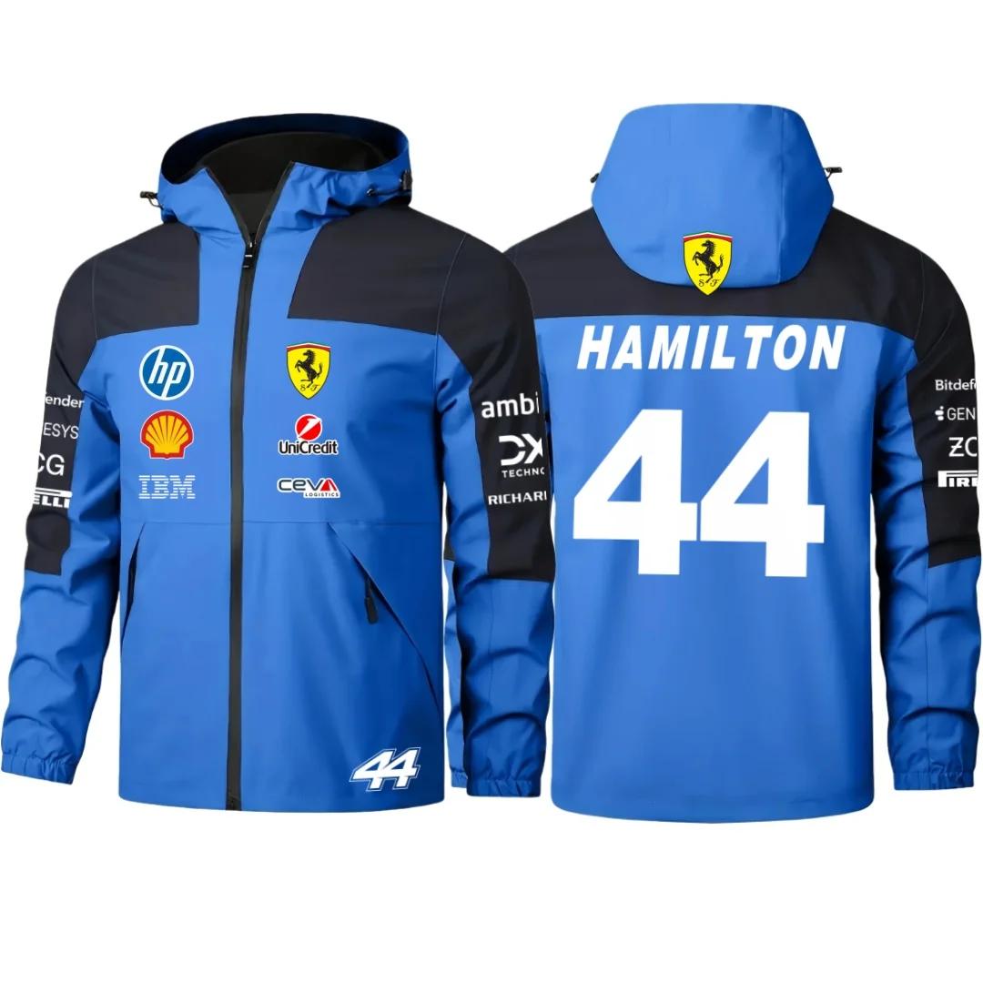 Veste de pilote de Formule 1 Ferrari 2026, numéro 16 Leclerc, numéro 44 Hamilton, même veste avec nu
