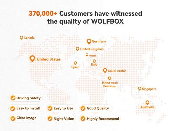 WOLFBOX – support OEM pour caméra de tableau de bord miroir, bras de support de caméra de tableau de