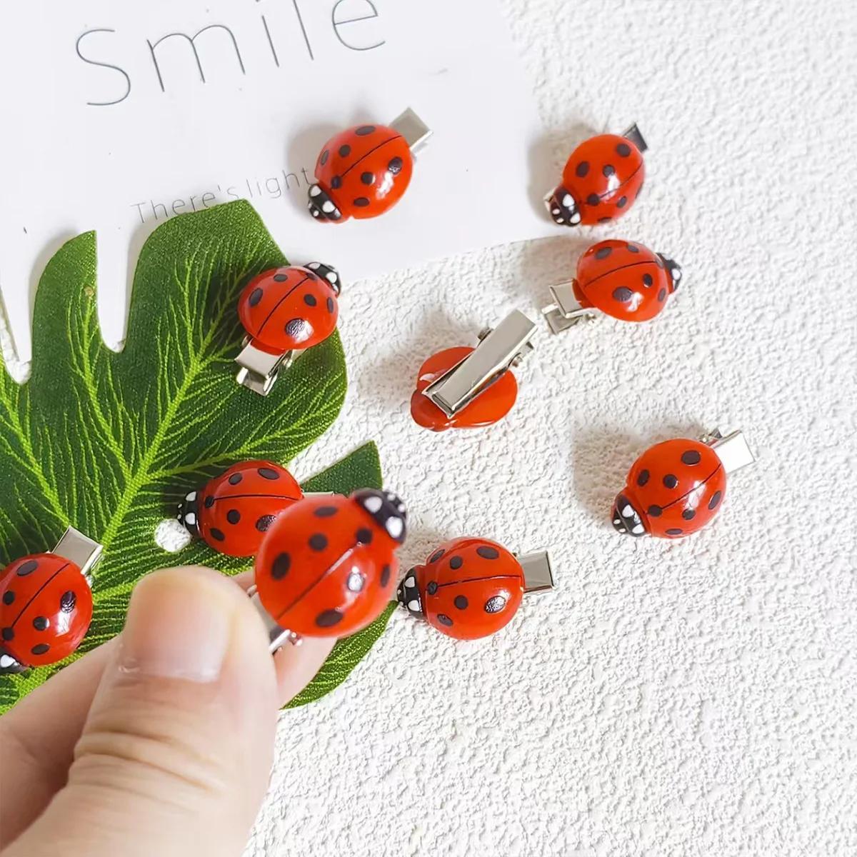 Ensemble de 10 pièces de pinces à cheveux coccinelle abeille mignonne à la mode transfrontalière, mi