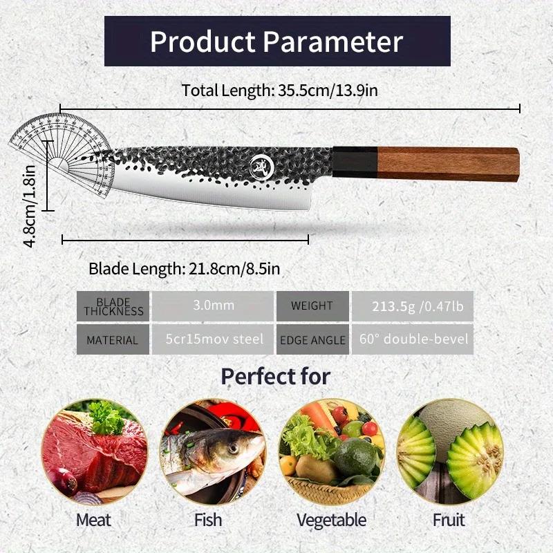 Couteau à sashimi tranchant, couteau de chef, couteau de cuisine à sushi, couteau à saumon, couteau 