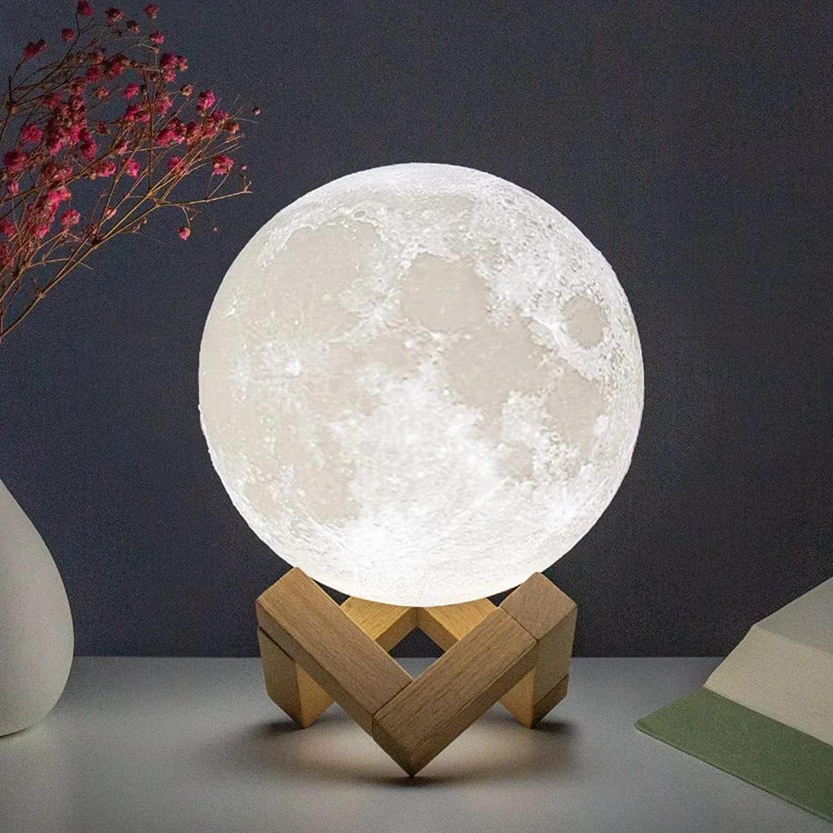 Lampe au clair de lune assemblée, caractéristiques créatives, jouet familial, salon, chambre à couch
