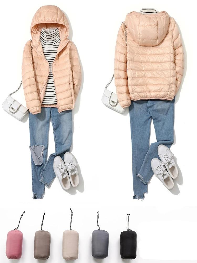 Veste bouffante Ultra légère pour femmes, 15 couleurs, nouvelle mode coréenne, manteau court à capuc
