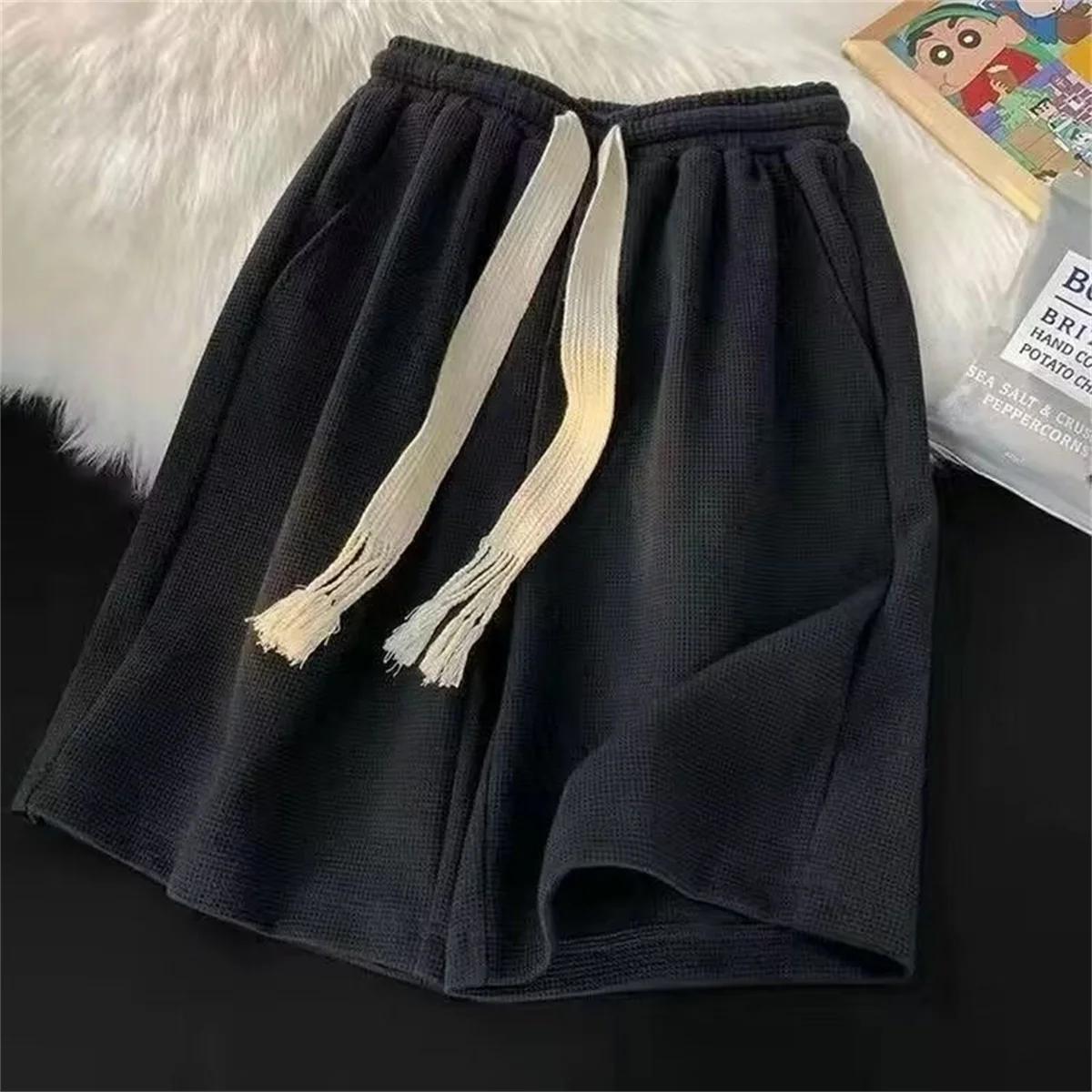 Short d'été solide et respirant pour hommes, marque tendance, léger, cordon de serrage, basket-ball,