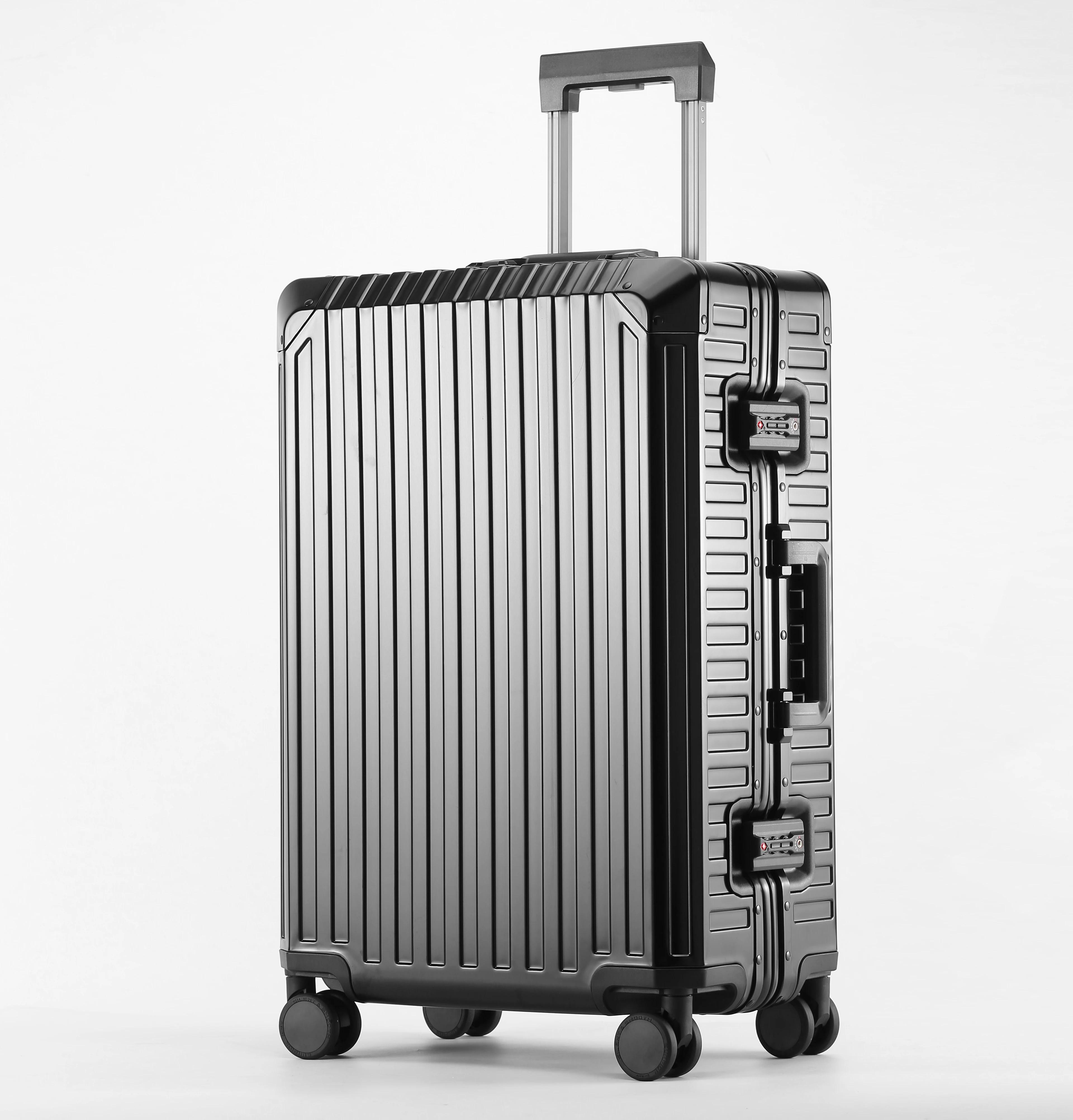 Ensembles de bagages durables grande capacité 2026 – Valises 100 % aluminium avec roues pour femmes,