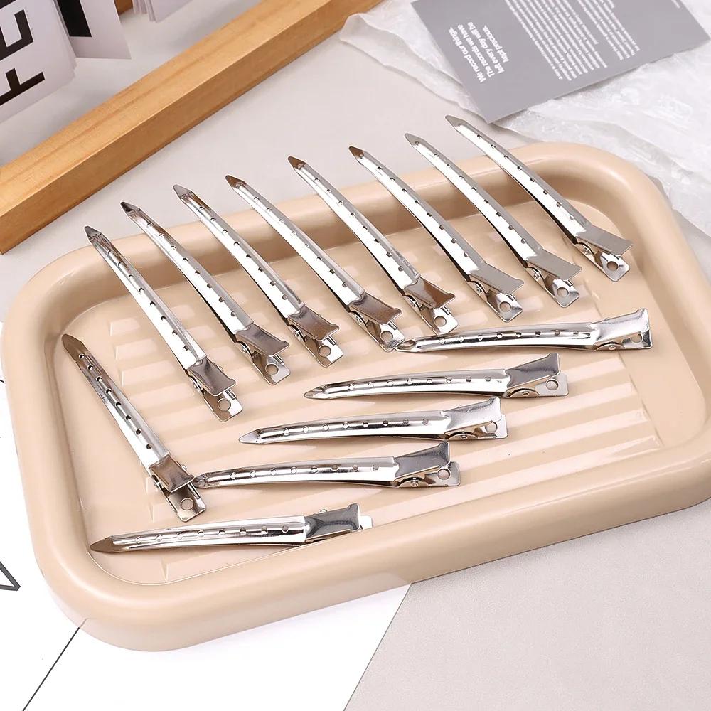 Pinces de soin des cheveux en acier métallique pour femmes, pinces de coupe de coiffure, pinces de b
